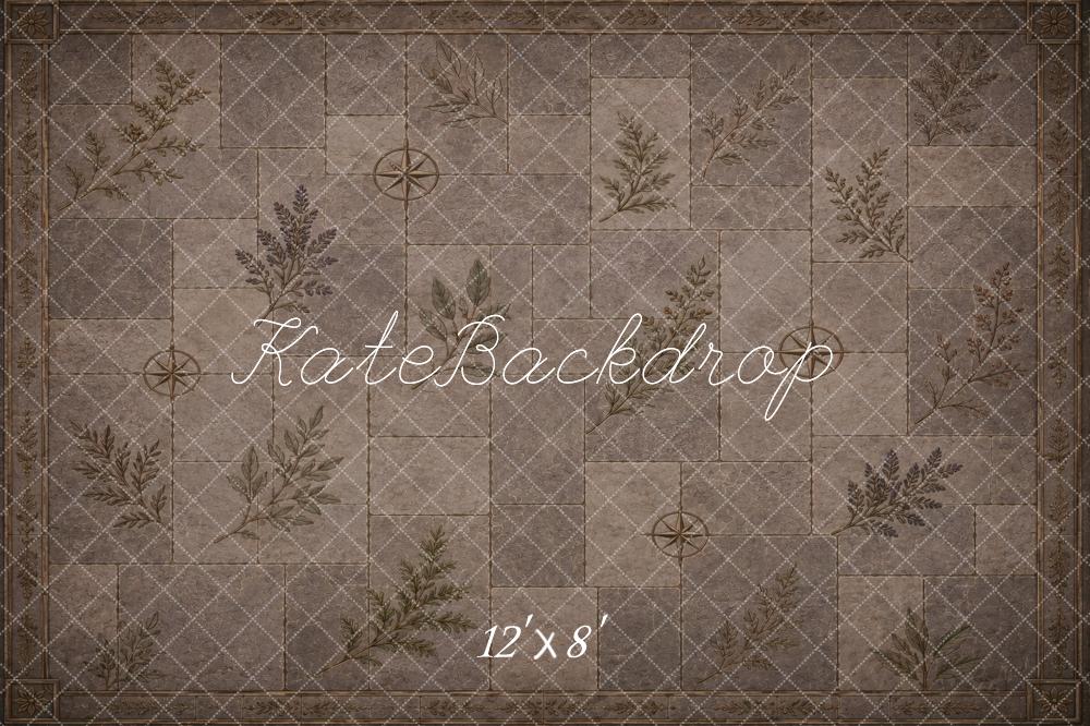 Kate Botanical Compass Tile Pattern Printed Backdrop Designed by Vertigo Productions