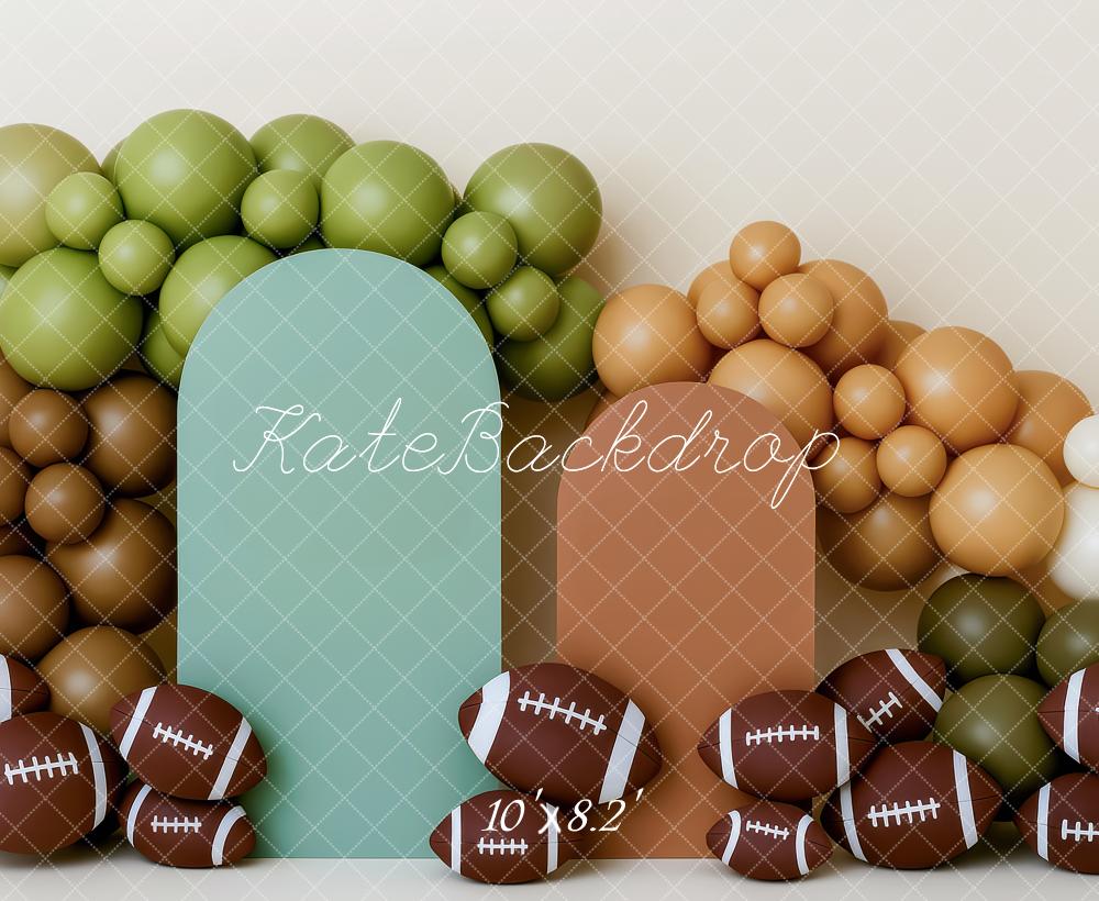 Cake Smash Voetbal Ballon Boog Foto Achtergrond Designed by Patty Roberts