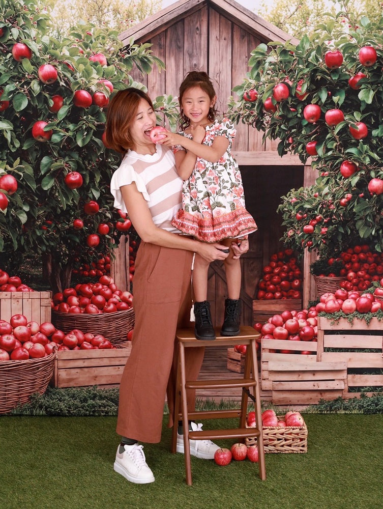 Kate Fall Apple Orchard Barn Backdrop Designed by Emetselch