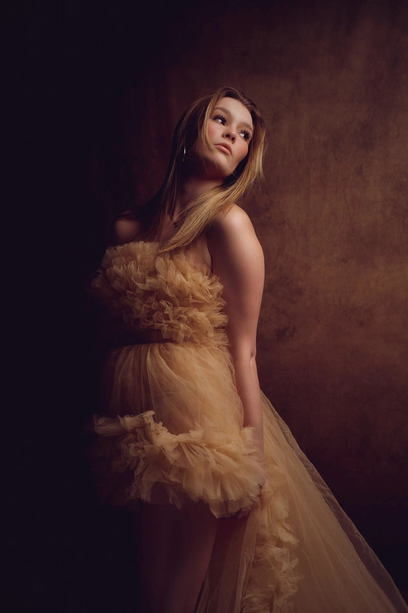 Kate Sweep Abstract Gold Brown Backdrop for Photography