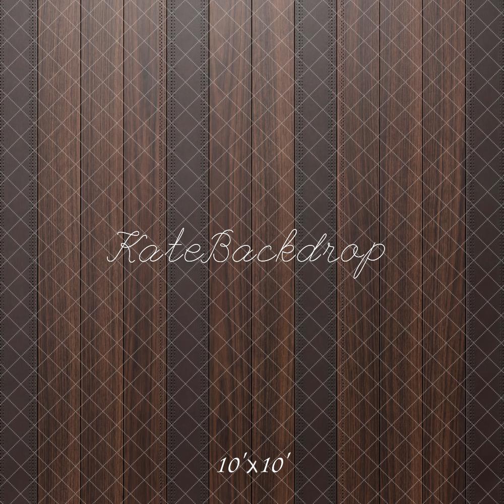 Kate Brown Diamond Pattern Wood Floor Backdrop Designed by Mini MakeBelieve