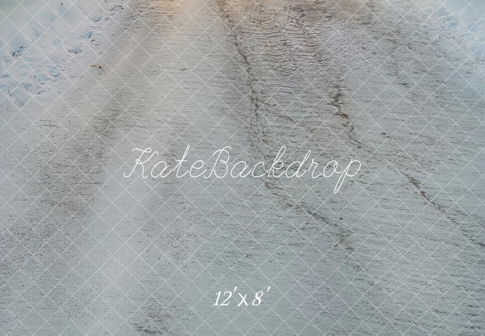 Kate Winter Snow Path Floor Backdrop Backdrop Designed by Kate Image