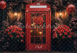 Fondo de puerta romántico de rosas del Día de San Valentín diseñado por Emetselch