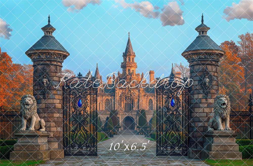 Sfondo Vintage Castello Autunnale