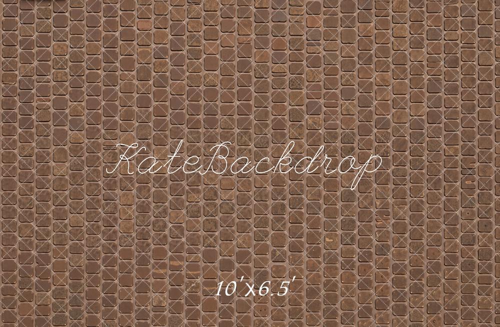 Kate Brown Mosaic Tile Floor Printed Backdrop Designed by Kate Image