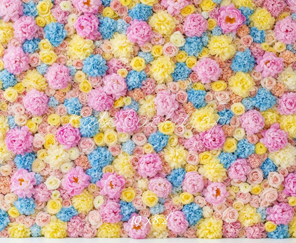 Kate Spring Pastel Flower Wall Roses Peonies Backdrop Designed by Patty Roberts