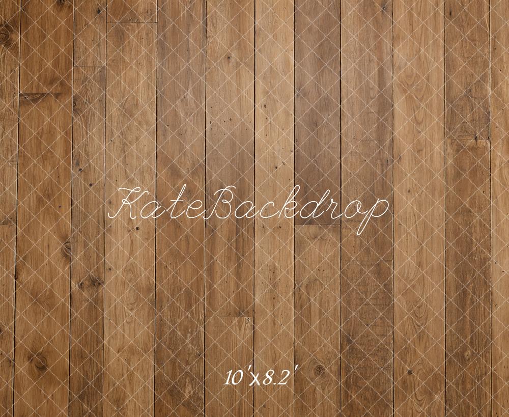 Kate Brown Wood Plank Floor Printed Backdrop Designed by Emetselch