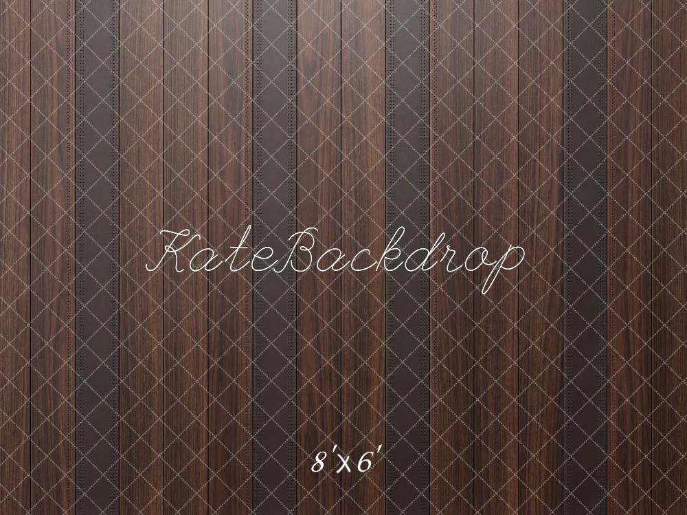 Kate Brown Diamond Pattern Wood Floor Backdrop Designed by Mini MakeBelieve