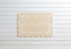 Kate Beige Rug with White Bows on White Shiplap Floor Printed Backdrop Designed by Mini MakeBelieve