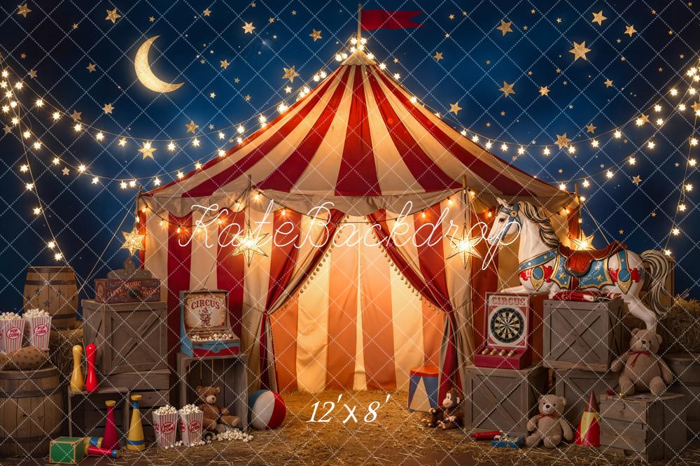 Kate Circus Tent Starry Night Carousel Backdrop Designed by Emetselch