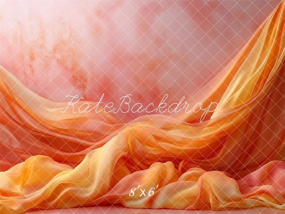 Tendenze Eleganti di Colore Arancione Brillante per Fondale Designed by Mini MakeBelieve