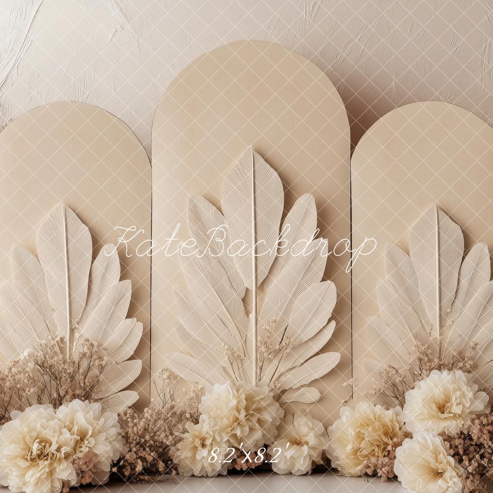 Kate Boho Floral Beige Panel Backdrop Designed by Patty Roberts