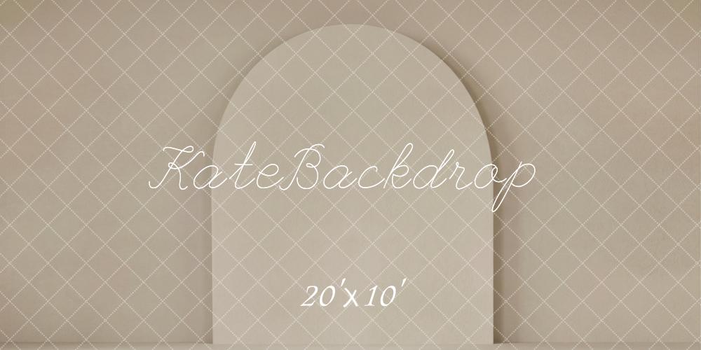 Kate Minimalism Beige Arch Wall Printed Backdrop Designed by Emetselch