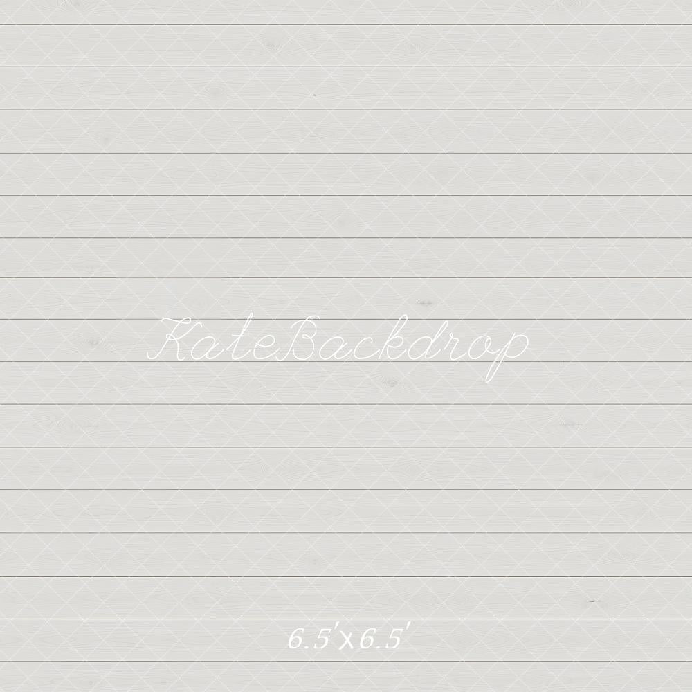 Kate Gray Diamond Lattice Wood Planks Printed Backdrop Designed by Kate Image