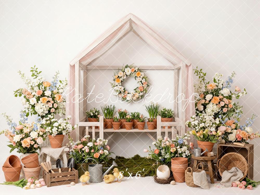 Kate Spring Flower Arch Garden House Decor Printed Backdrop Designed by Patty Roberts
