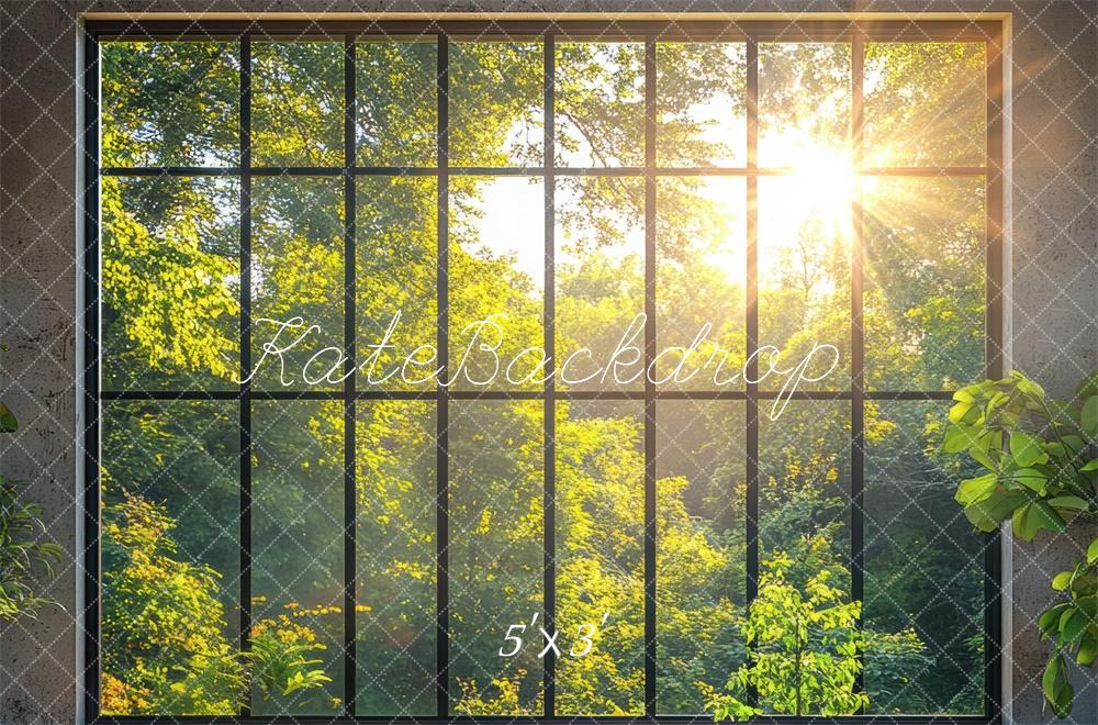 Fondo de Ventana del Bosque Soleado Diseñado por Mini MakeBelieve