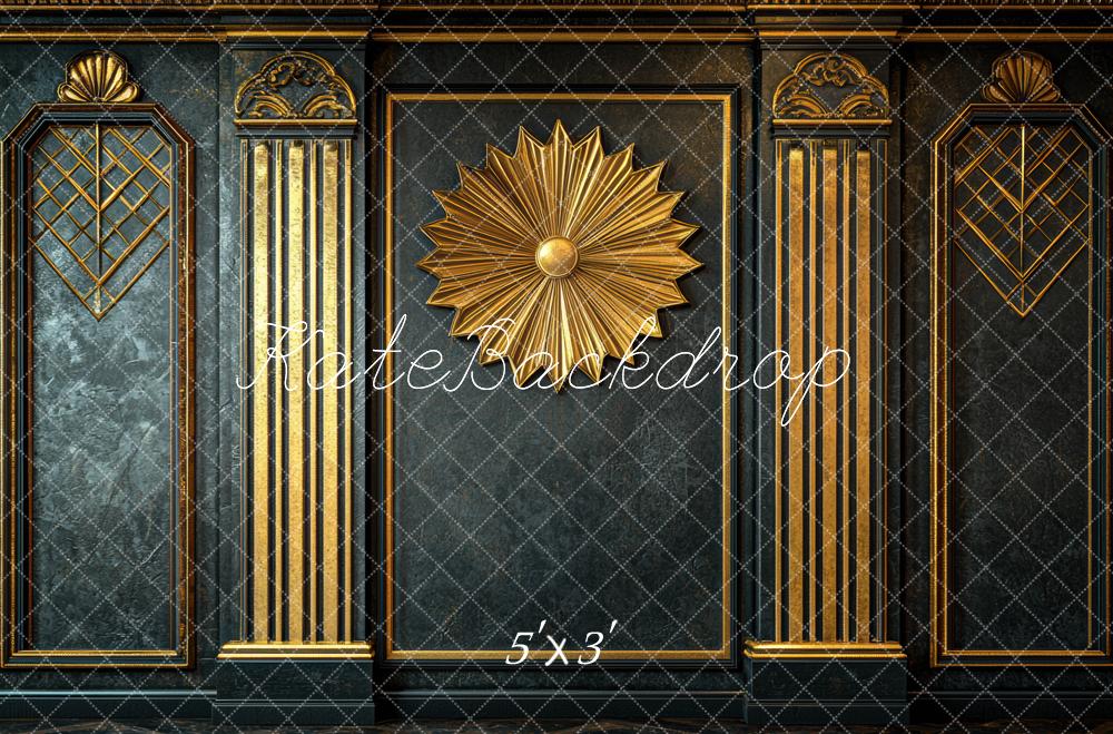 Fondo dorado de sol radiante Art Deco Diseñado por Mini MakeBelieve