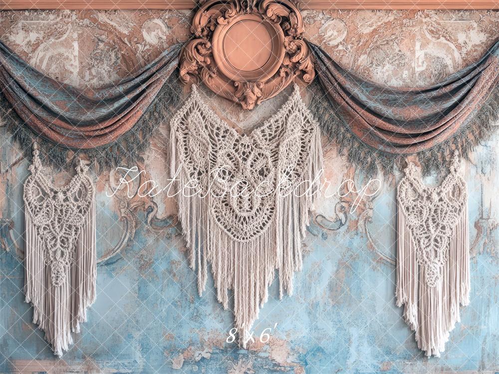 Fondo de Pared Bohemio de Macramé Vintage Diseñado por Mini MakeBelieve