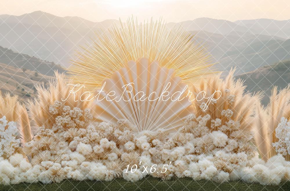 Kate Boho Outdoor Floral Sunburst Backdrop Designed by Mini MakeBelieve