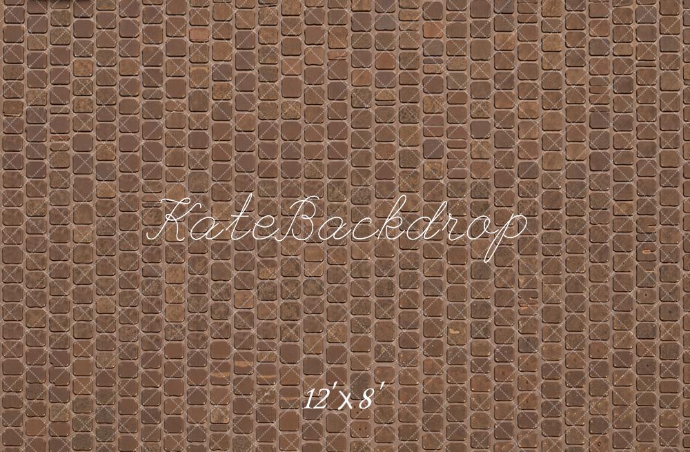 Kate Brown Mosaic Tile Floor Printed Backdrop Designed by Kate Image