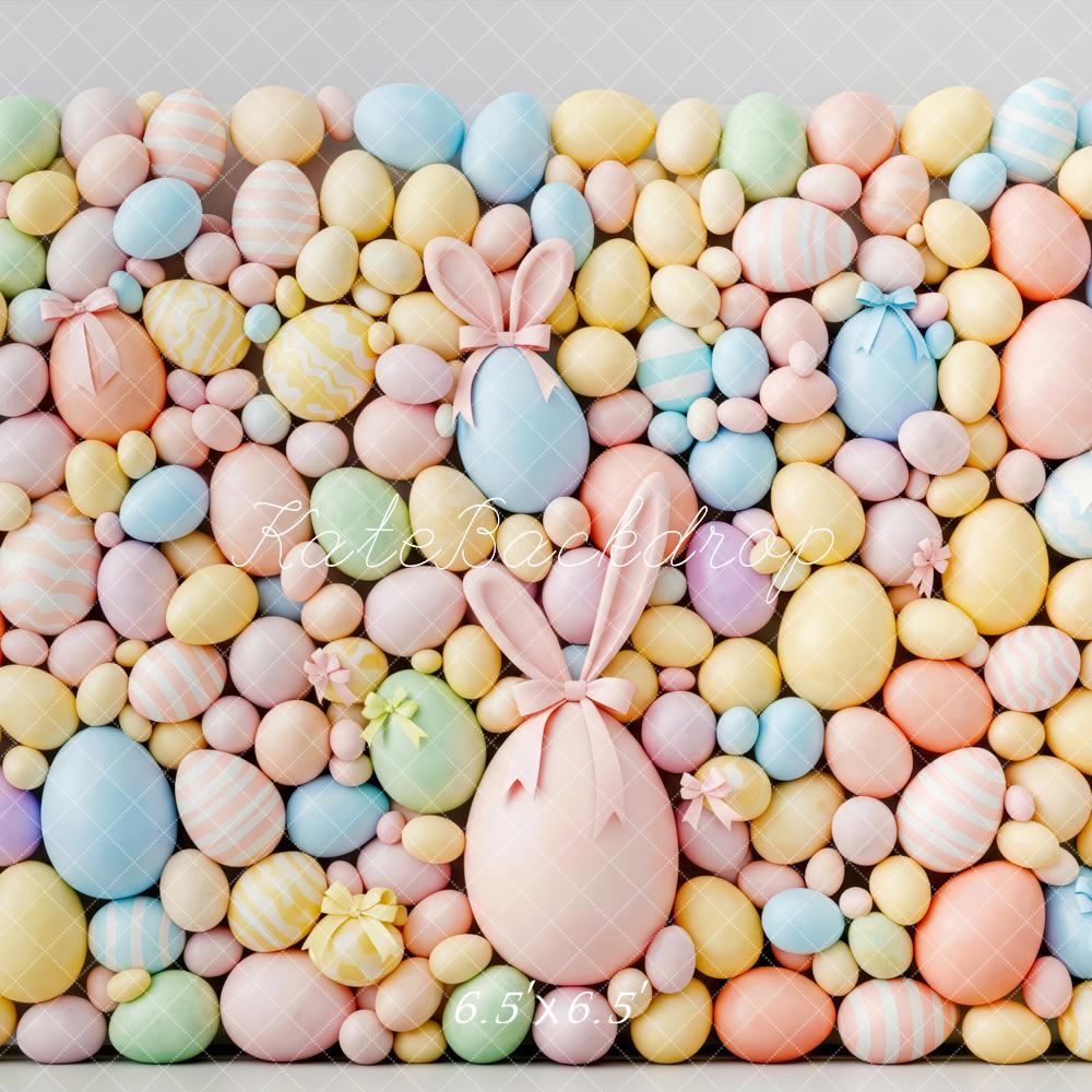 Kate Easter Bunny Pastel Eggs Backdrop Designed by Patty Roberts