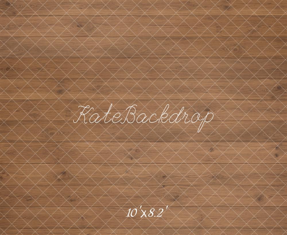 Kate Brown Wood Plank Floor Printed Backdrop Designed by Kate Image