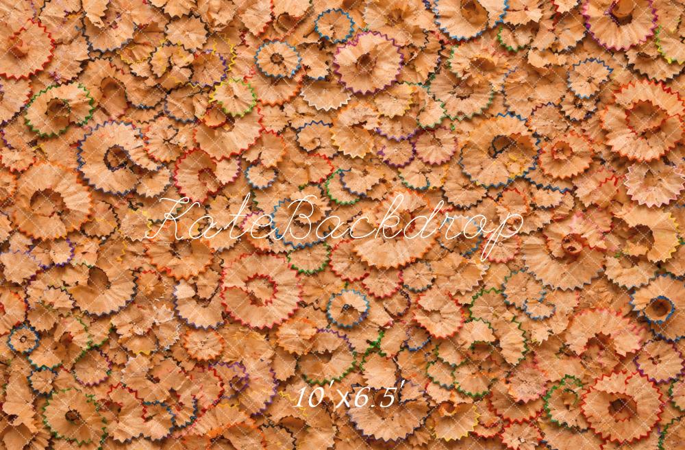 Kate School Colorful Pencil Shavings Pattern Printed Backdrop Designed by Vertigo Productions