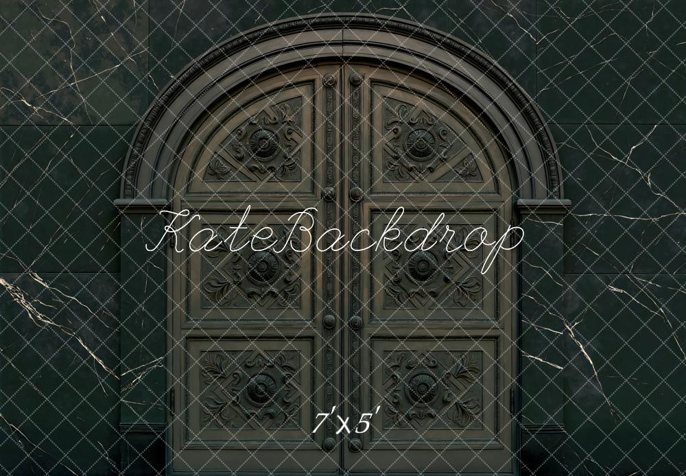 Kate Dark Marble Ornate Arched Door Backdrop Designed by Mini MakeBelieve