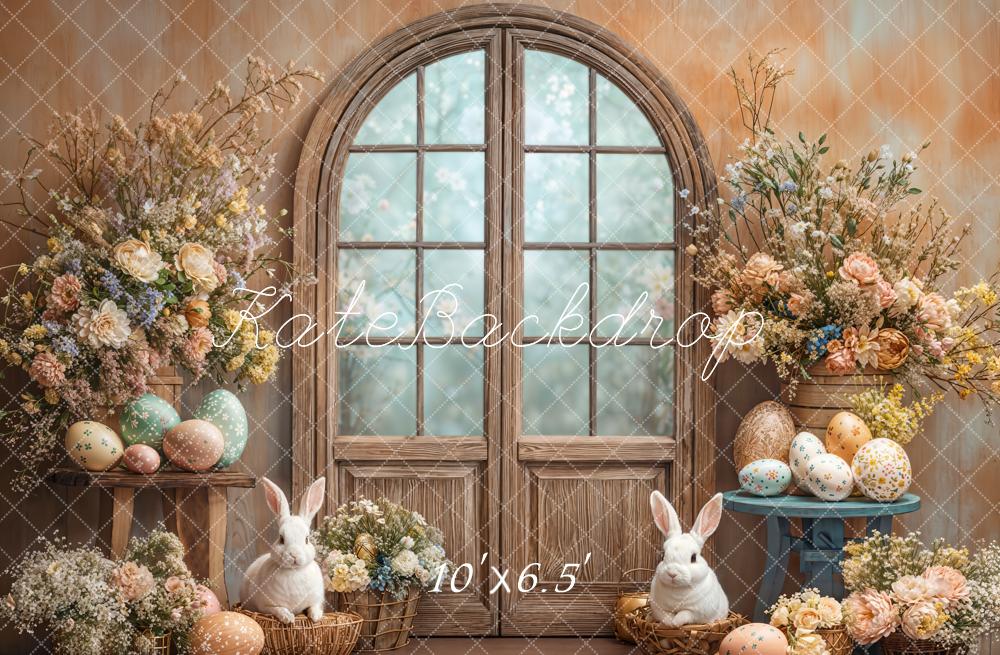 Kate Easter Bunny Flower Arch Vintage Backdrop Designed by Emetselch