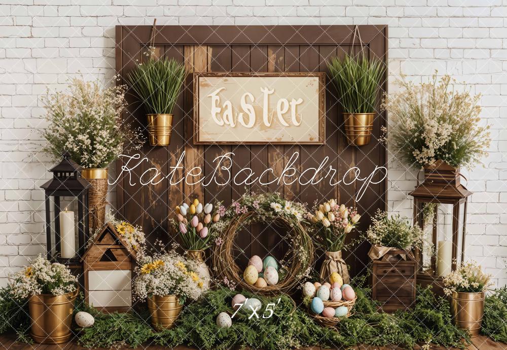Rustic Easter Spring Morning Backdrop
