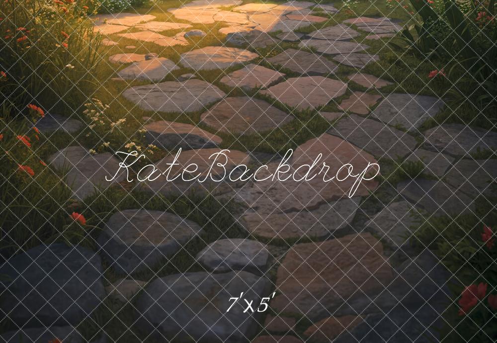 Kate Stone Pathway Garden Floor Backdrop Designed by Emetselch