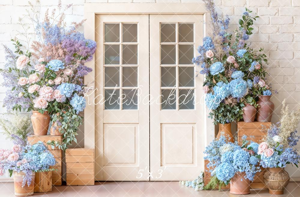 TEST Kate Spring Cream Door Pastel Flower Arch Backdrop Designed by Emetselch