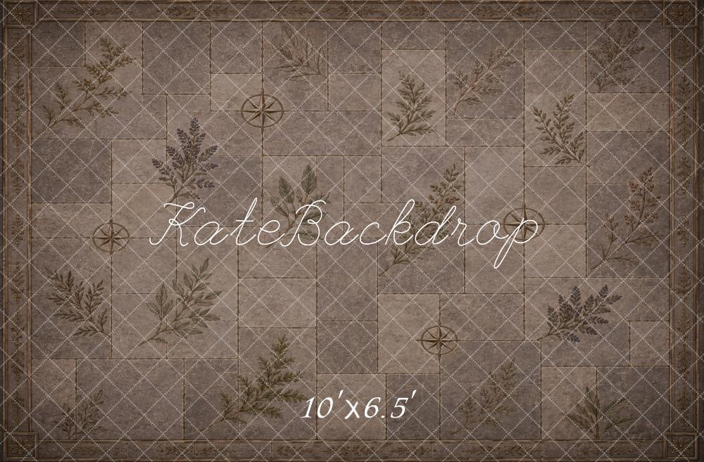 Kate Botanical Compass Tile Pattern Printed Backdrop Designed by Vertigo Productions