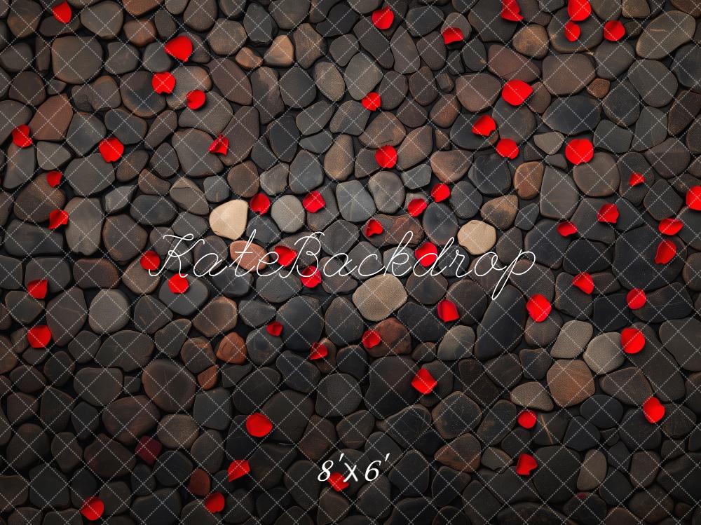 Kate Stone Red Floral Petals Floor Backdrop Designed by Patty Roberts