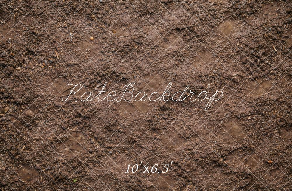 Kate Brown Dirt Ground Texture Floor Printed Backdrop Designed by Vertigo Productions