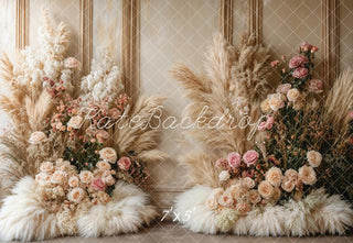 Fondo de Pampas Grassboho Floral Diseñado por Emetselch