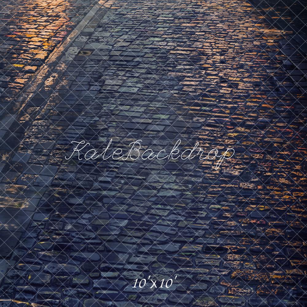 Sfondo Pavimento Stradale in Pietra Notturna Progettato da Emetselch
