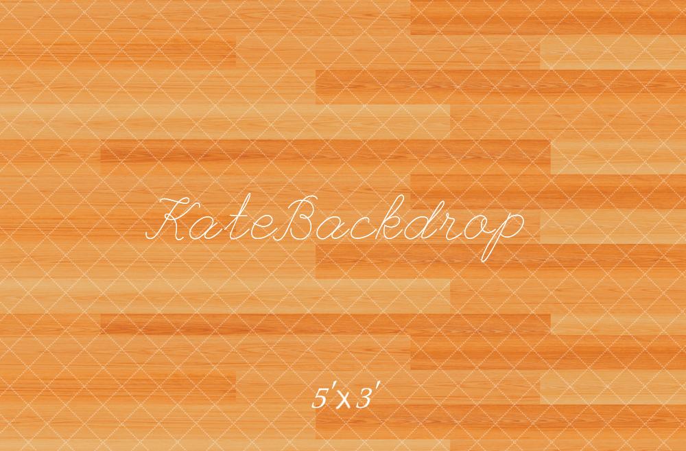 Kate Orange Wooden Floor Backdrop Designed by Kate Image