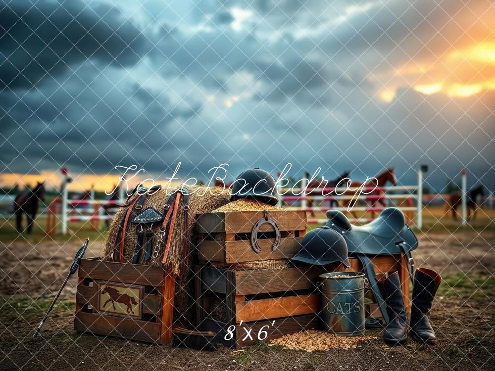 Equestrian Saddle Horse Event Foto Achtergrond Designed by Laura Bybee