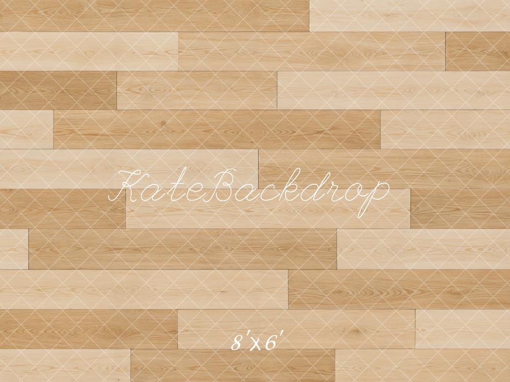 Kate Tan Wood Plank Floor Printed Backdrop Printed Backdrop Designed by Kate Image