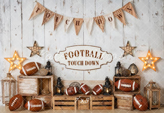 Cake Smash Fútbol Touchdown Fondo de Madera Rústica Designed by Emetselch