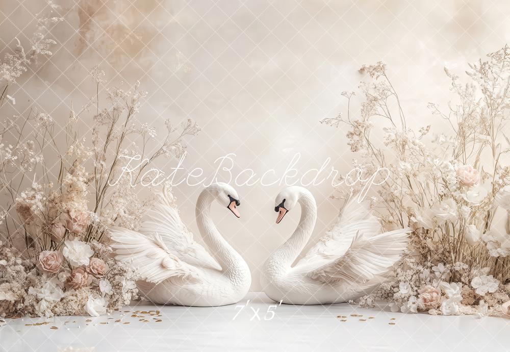 Menu Backdrop Swan Elegant Swan Love Nature Backdrop