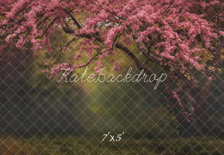 Kate Spring Pink Blossom Tree Arch Forest Printed Backdrop Designed by Emetselch