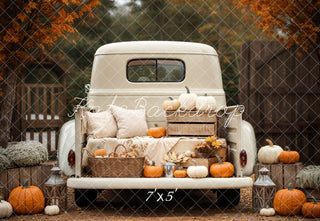 Fall Truck Pumpkin Pillows Foto Achtergrond Designed by Emetselch