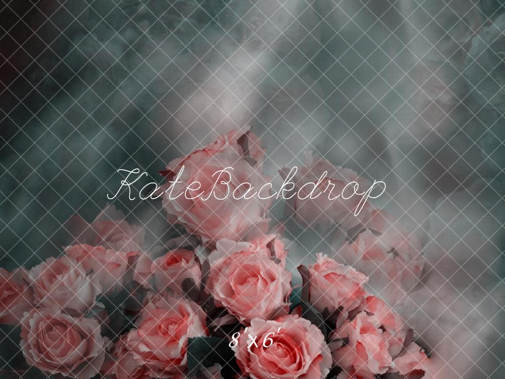 Kate Fine Art Pink Roses Bokeh Backdrop Designed by Fantasyphotoart