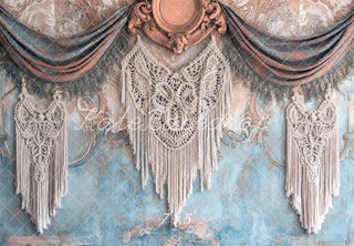 Fondo de Pared Bohemio de Macramé Vintage Diseñado por Mini MakeBelieve