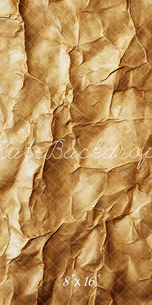 Kate Vintage Crumpled Texture Beige Backdrop Designed by Emetselch