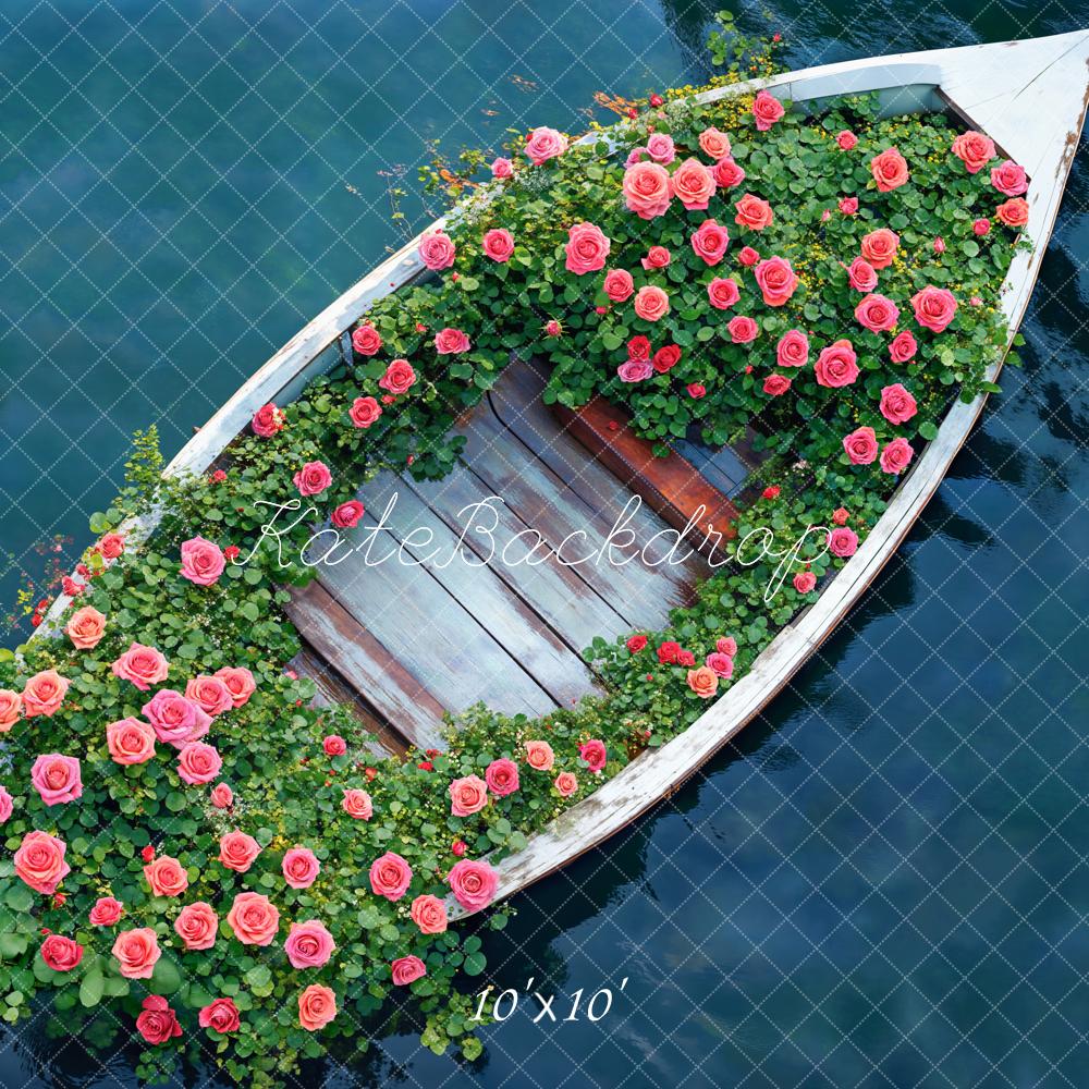 Kate Lake Floral Boat Roses Floor Backdrop Designed by Emetselch