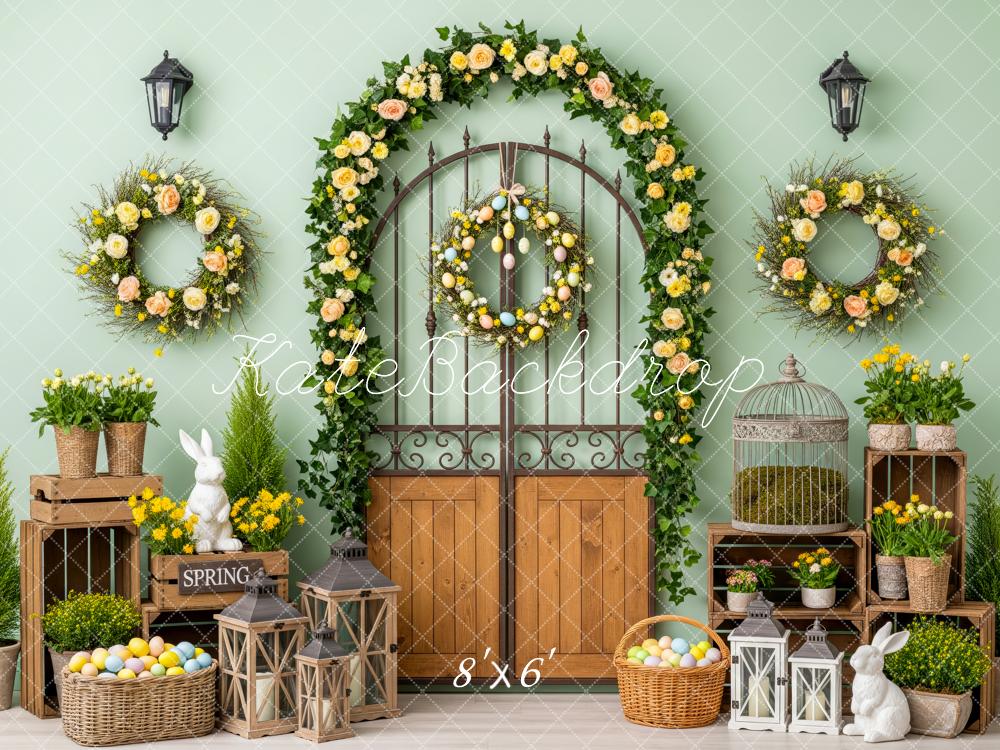 Kate Easter Bunny Flower Arch Gate Wreaths Backdrop Designed by Patty Roberts