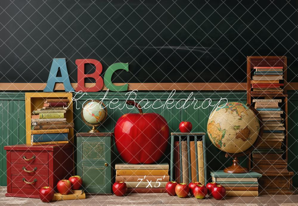 Classic Schoolroom Educational Apple Backdrop